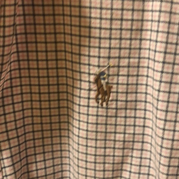 Polo dress shirt (M) Custom fit Flannel material - Picture 2 of 3